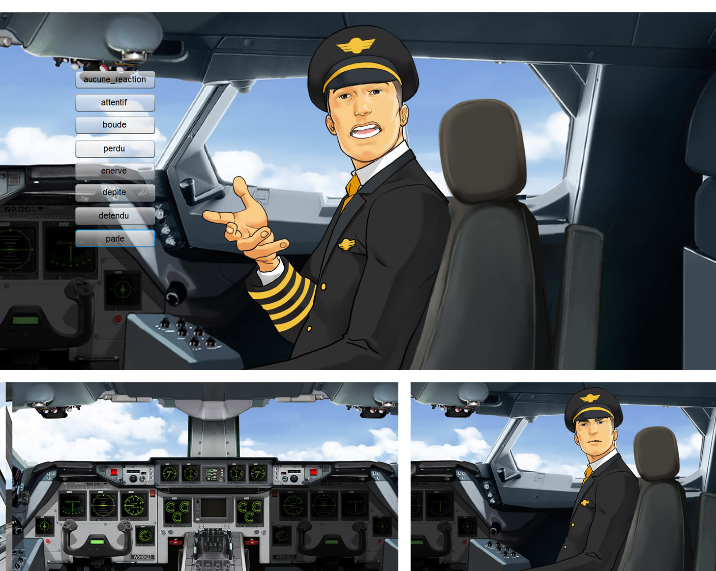 Flight Management cockpit