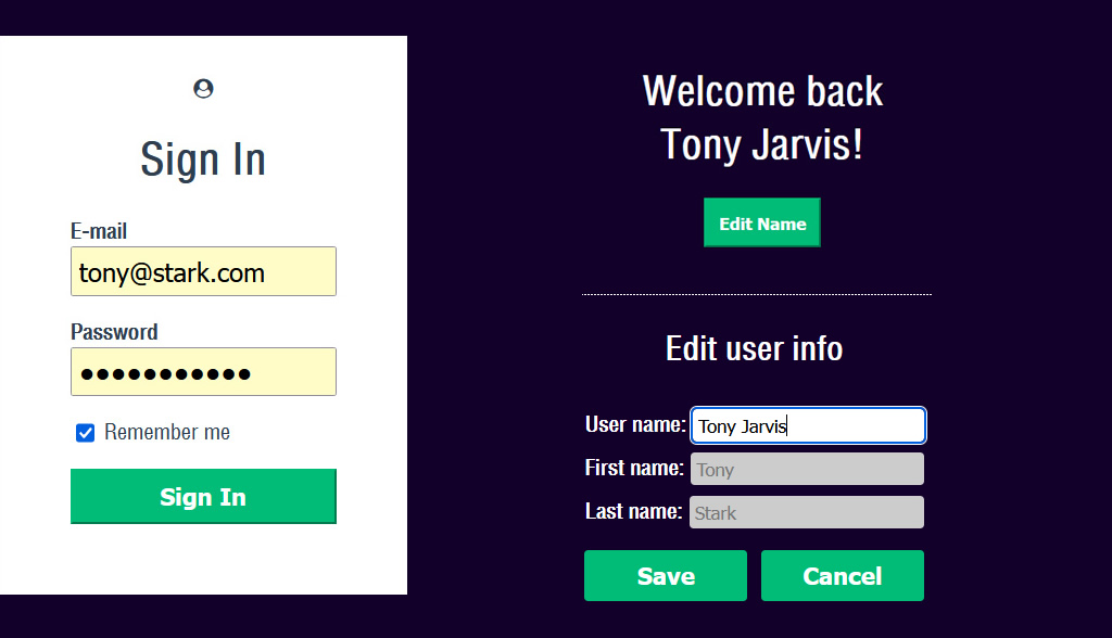 Se connecter à argent bank