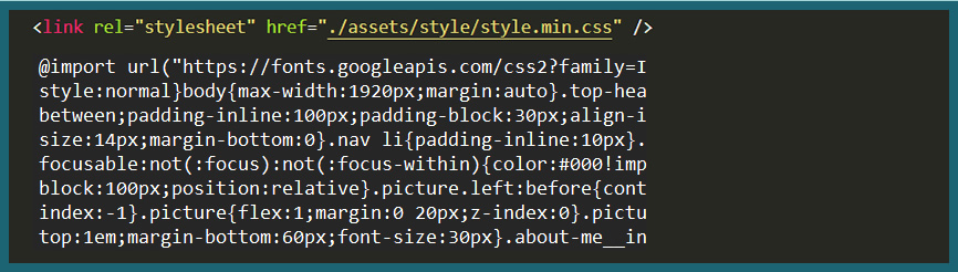 minification du code